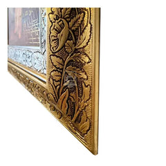 Cuadro Del Sagrado Corazón De Jesús 60x47 Cm Q113 Combinado Oro Y Plata Oro Y Plata