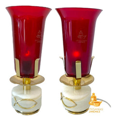 Candeleros Eléctricos Para El Santísimo Redondos Semanario Dorado