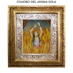 Cuadro Anima Sola 90x70 Cm C01 Combinado Oro Y Plata Oro Y Plata