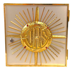 Sagrario Con Expositor De Santísimo Panes Y Peces 30x30 Cm