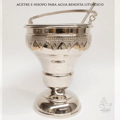 Acetre E Hisopo Para Agua Bendita Religioso A805 Grande