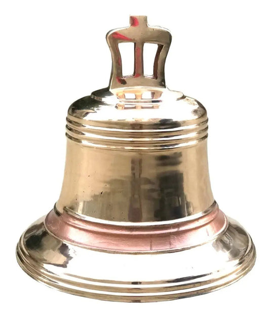 Campana de 50 kg en aleación de cobre y bronce, fundida a mano en México