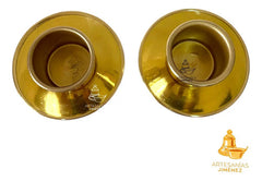 Candeleros De Mesa Para Altar Iglesia Cruz Dorado