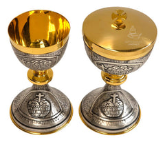 Caliz Copon Y Patena Liturgico Vaso Sagrado D03