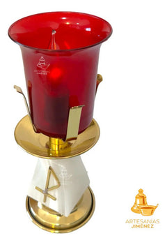 Candeleros De Mesa Para Altar Piramidal Electrico 1/2 Semana Dorado