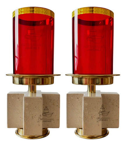 Candeleros De Mesa Para Altar C1 Dorado