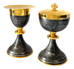 Caliz Copon Y Patena Liturgico Pavonado Cordero De Dios P01