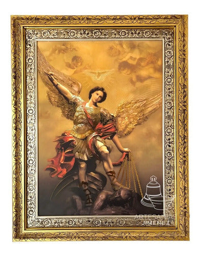 Cuadro De San Miguel Arcangel 90x70 Cm