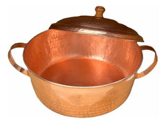 Cazuela O Cacerola De Cobre Con Tapa Marrón