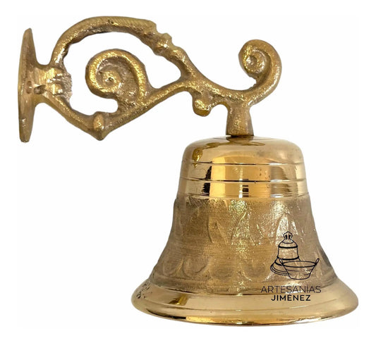 Campana de bronce para timbre, de pared, No. 10, fundida a mano en México