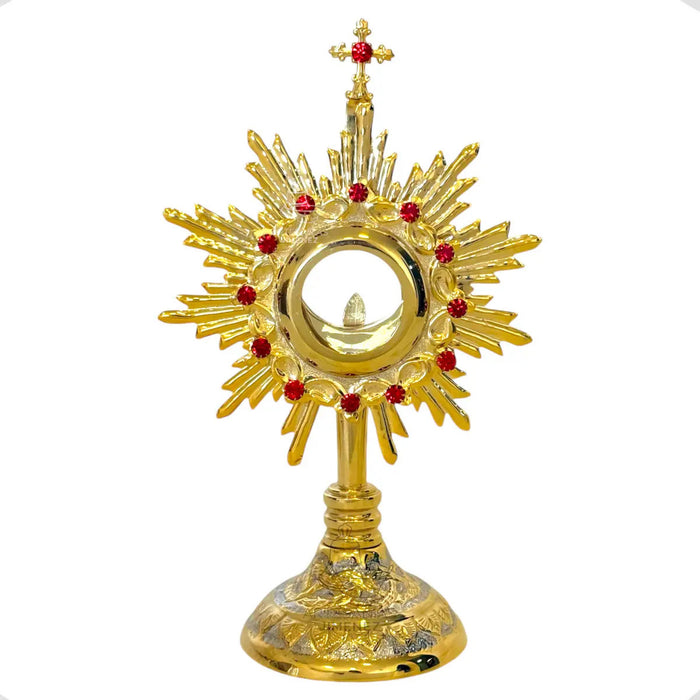 Eucharistic Monstrance 26 cm - Traditional Gold Ostensorium