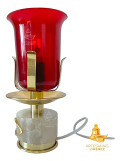 Candeleros Eléctricos Para El Santísimo Redondos 1/2 Semana  Dorado