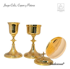 Caliz Copon Y Patena Para Iglesia O Capilla C314 Tradicional
