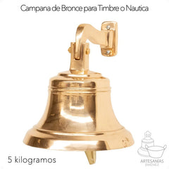 Campana de bronce náutica de 5 kg para casa o barco