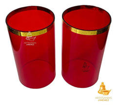 Acrílicos O Pantallas 11.5x19 Cm Para Candelero Color Rojo