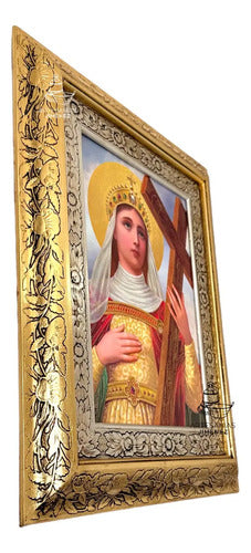 Cuadro Santa Elena 60x47 Cm Combinado Oro Y Plata Oro Y Plata