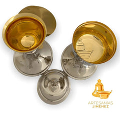 Caliz Y Copon Plateado Tradicional Cruz