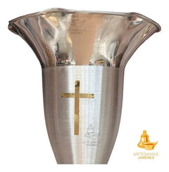 Floreros O Jarrones 55 Cm (par) Iglesia O Capilla A01 Plateado Azucena