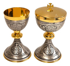 Caliz Copon Y Patena Liturgico Vaso Sagrado D03
