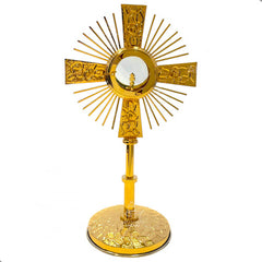 Custodia Liturgica Ostensorio Santísimo De Alpaca 55 Cm
