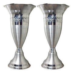 Floreros O Jarrones 60 Cm Iglesia O Capilla Con Cruz Santana Plateado Cincelado Cincelado