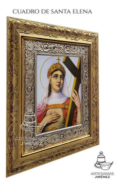Cuadro Santa Elena 45x40 Cm Combinado Oro Y Plata Oro Y Plata