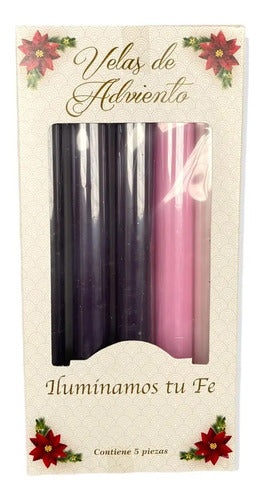 Velas De Adviento De Navidad 5 Piezas