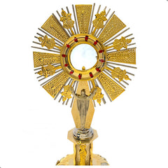 Custodia Eucaristica Ostensorio Cristo Rey Alpaca 60 Cm