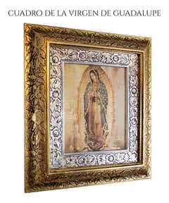 Cuadro Virgen De Guadalupe Regalo 45*40 Cm Combinado Oro Y Plata Oro Y Plata