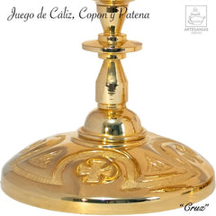 Caliz Copon Y Patena Para Iglesia O Capilla Cruz C311