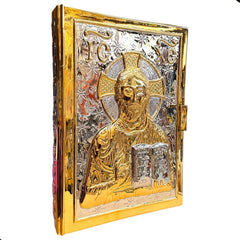 Evangeliario Liturgico Para Libro (forro) Cincelado Cristo Maestro Pantocrátor Ic Xc