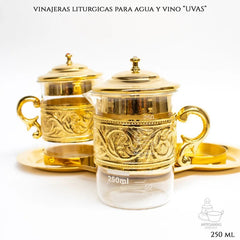 Juego De Vinajeras Para Agua Y Vino A953 Uvas