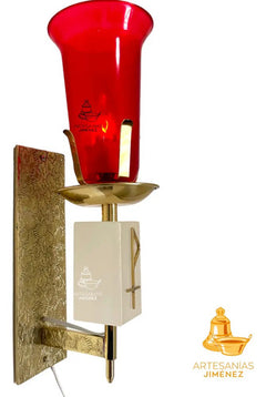 Lampara O Luz Del Santisimo Rectangular Semanal Grande C2 Dorado