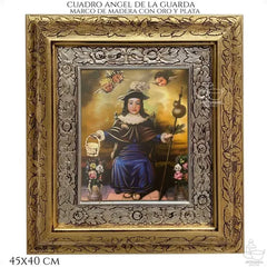 Cuadro Santo Niño De Atocha 45x40 Cm C005 Combinado Oro Y Plata Oro Y Plata