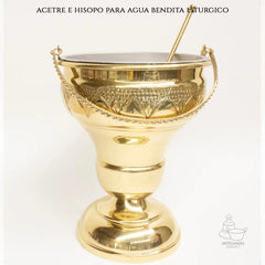 Acetre E Hisopo Para Agua Bendita Religioso A806 Grande