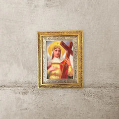 Cuadro Santa Elena 60x47 Cm Combinado Oro Y Plata Oro Y Plata