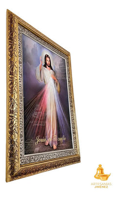 Cuadro San Jose 90x70 Cm Combinado Oro Y Plata Oro Y Plata