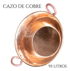 Cazo De Cobre Artesanal Capacidad 95 Litros Grueso
