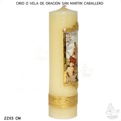 Cirio O Vela De Oración San Martín Caballero