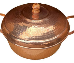 Cazuela O Cacerola De Cobre Con Tapa 5 Litros Marrón