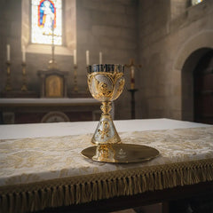 Caliz Para Iglesia O Capilla Con Patena A918 4 Evangelistas