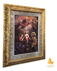 Cuadro Sagrada Familia 60x47 Cm V2 Combinado Oro Y Plata Oro Y Plata