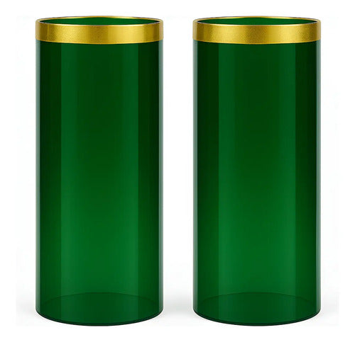 Acrílicos O Pantallas Para Cirial Color Verde