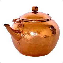 Cafetera O Tetera Con Tapa De Cobre Artesanal De 2 Litros