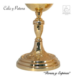 Caliz Para Iglesia O Capilla Rosas Y Espinas Con Patena