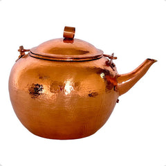 Cafetera O Tetera Con Tapa De Cobre Artesanal De 2 Litros