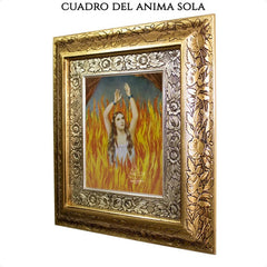 Cuadro Anima Sola 45x40 Cm Combinado Oro Y Plata Oro Y Plata
