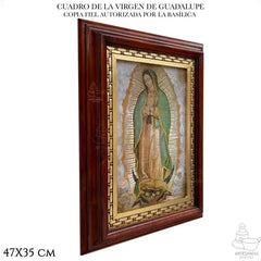 Cuadro Virgen De Guadalupe Nogal Hoja De Oro Y Plata Nogal Hoja De Oro Plata