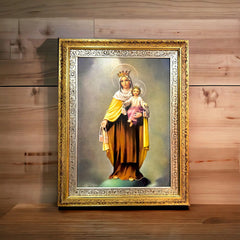 Cuadro San Jose 90x70 Cm Combinado Oro Y Plata Oro Y Plata