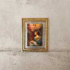 Cuadro Santa Cecilia 60x47 Cm Combinado Oro Y Plata Oro Y Plata
